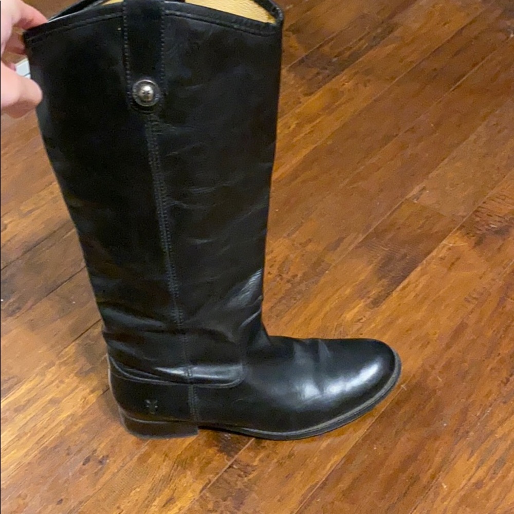 Frye black Melissa button boots